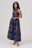 Freya’s Blue Golden Tears of Amber Linen & Cotton Maxi Dress