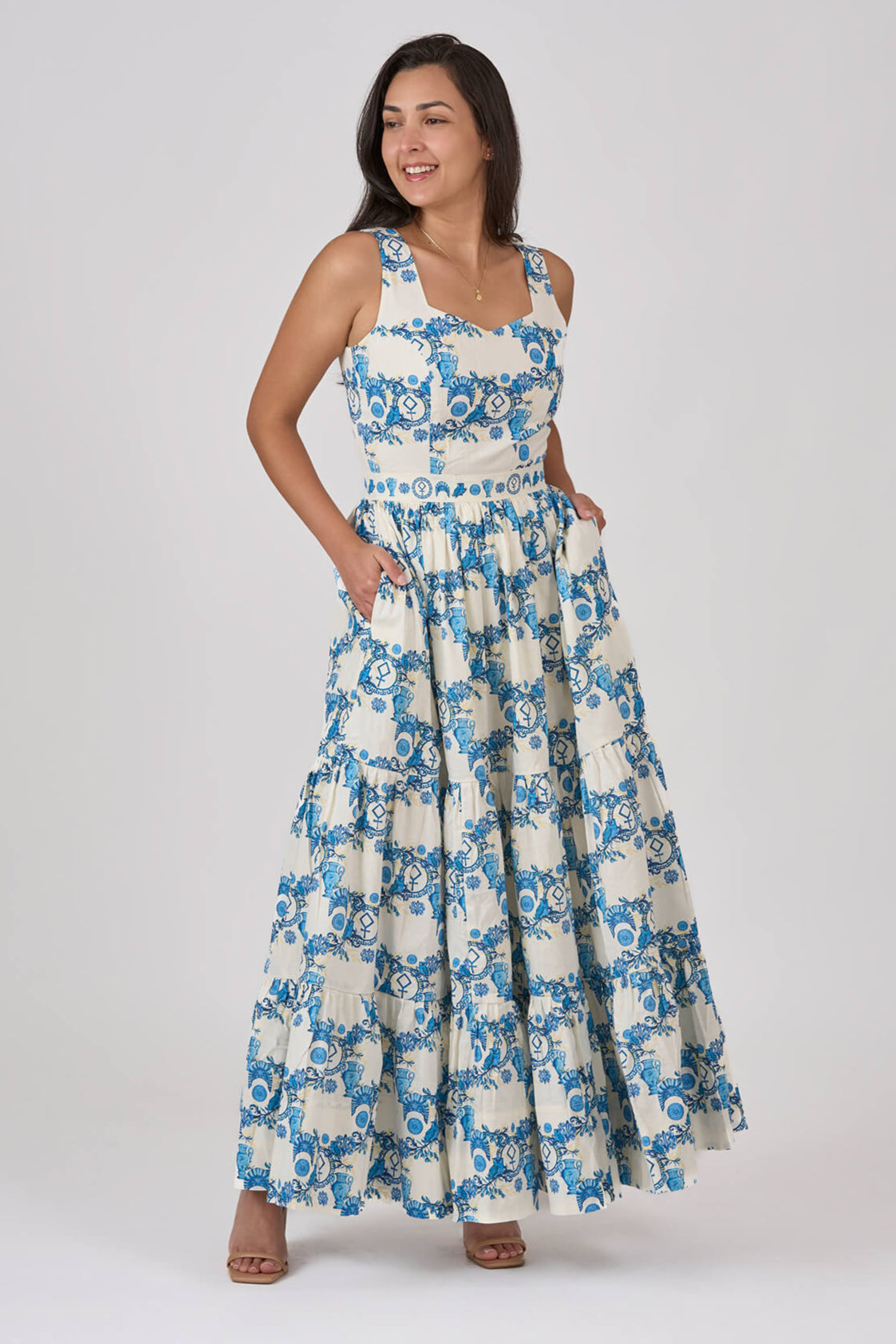 Athena's Triumph Hemp & Cotton Maxi Dress