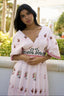 Aphrodite's Grace Beaded Cotton Maxi Dress
