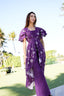 Holder of the Keys Linen Two-Piece Ensemble Purple
