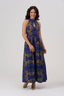 Freya’s Blue Golden Tears of Amber Linen & Cotton Maxi Dress