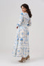 Inanna Ishtar Star White Linen & Cotton Maxi Dress