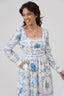 Inanna Ishtar Star White Linen & Cotton Maxi Dress