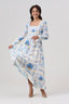 Inanna Ishtar Star White Linen & Cotton Maxi Dress