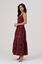 Wine Burgundy Innana maxi dress