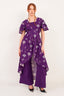 Holder of the Keys Linen Two-Piece Ensemble Purple