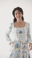 Inanna Ishtar Star White Linen & Cotton Maxi Dress